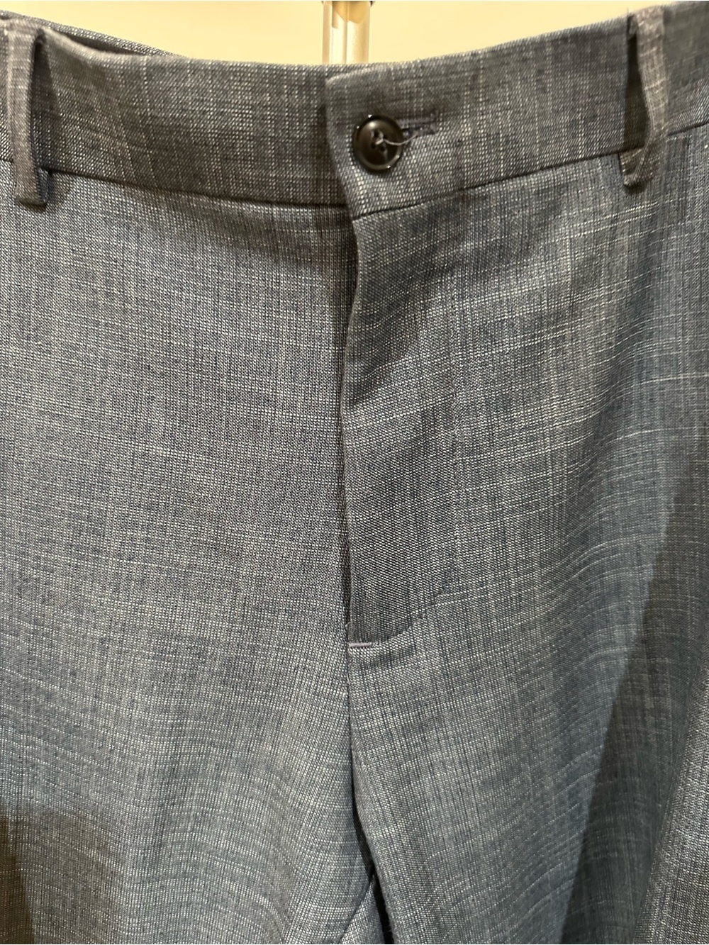 Zara Men's Light Gray Textured Dress Pants